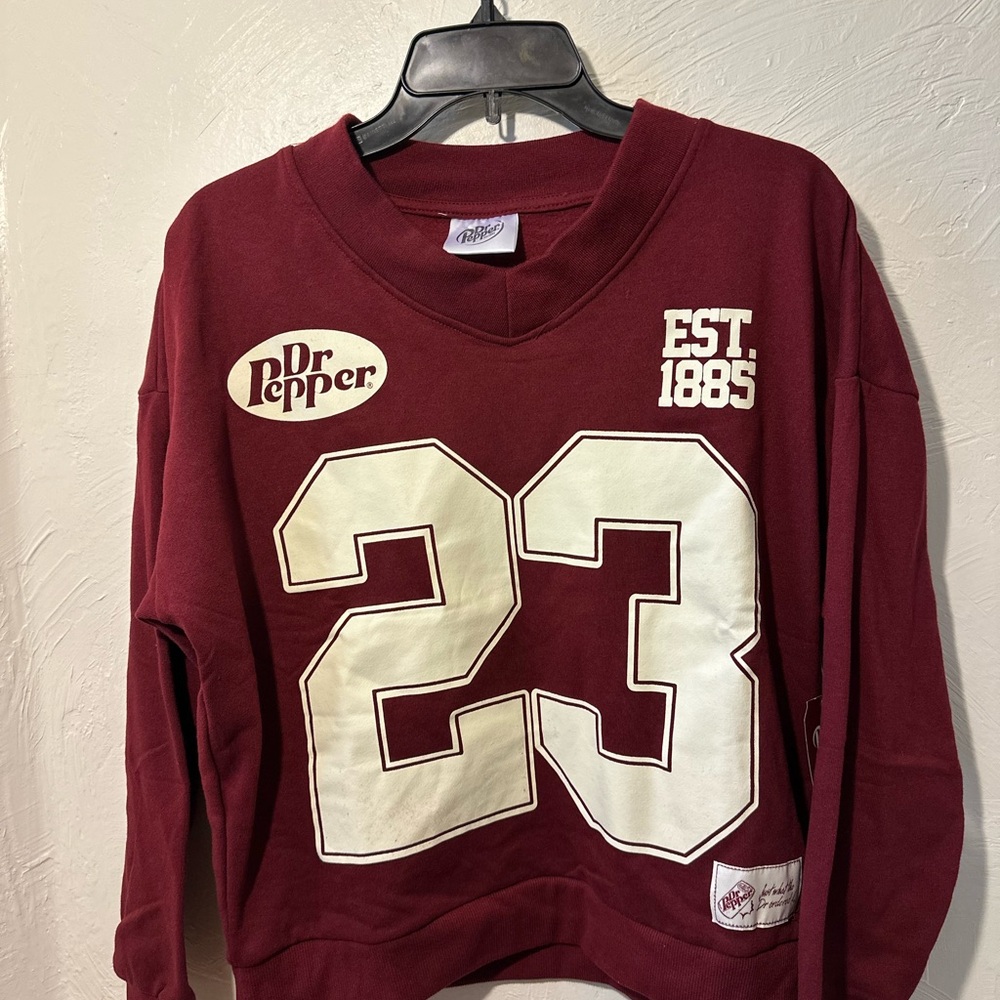 Dr Pepper Burgundy Crewneck Sweater
